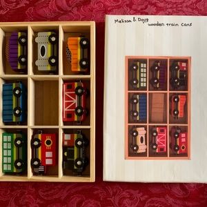 Wooden car trains toy